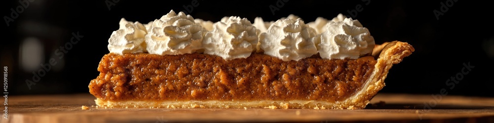 Poster a slice of pie topped with fluffy whipped cream