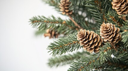 Close-up of pine cones on a tree trunk, great for nature and outdoor themes