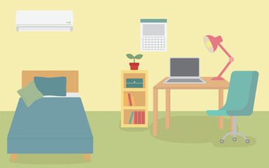 勉強部屋のイラスト