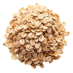 Oat Flakes Isolated on White Background, Nutritious and Wholesome