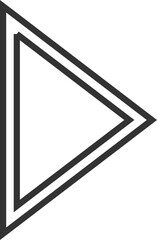 Double-Lined Triangle Arrow Outline Icon