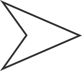 Minimalist Triangle Arrow Outline Icon