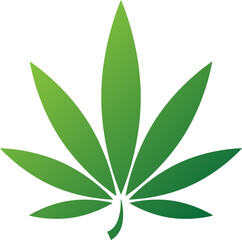 Green Cannabis Leaf Icon