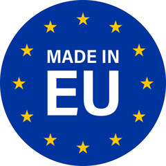 "Made in EU" Circle Badge with Stars