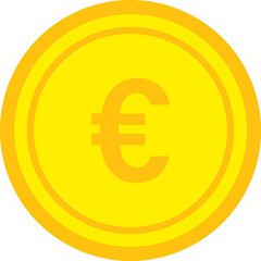 Obraz premium Golden Euro Coin Icon