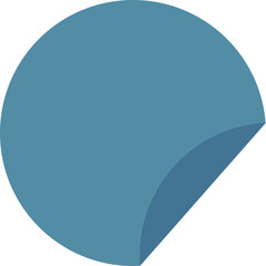 Blue Wavy Seal Icon with Folded Corner