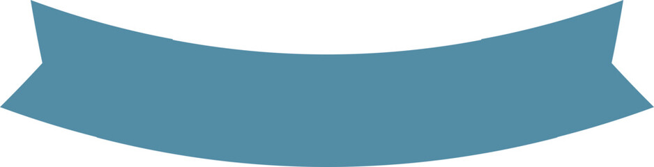 Curved Blue Ribbon Banner Icon