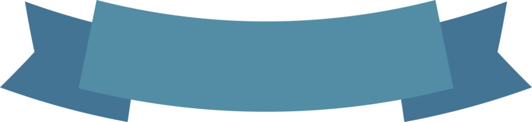 Wavy Blue Ribbon Banner Icon