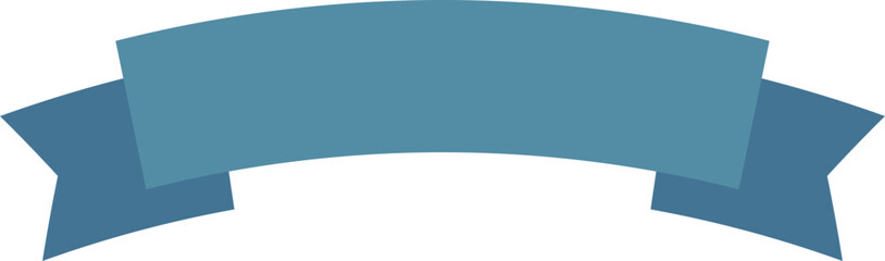 Wavy Blue Ribbon Banner Icon