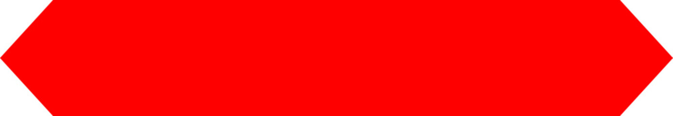 Red Horizontal Banner with Cut-Out Edges