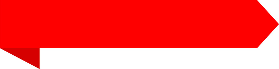 Red Arrow Banner with Folded Tail Design