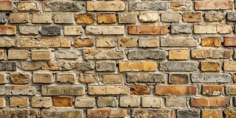 Fototapeta premium Textured Brick Wall in Warm Tones and Natural Variations