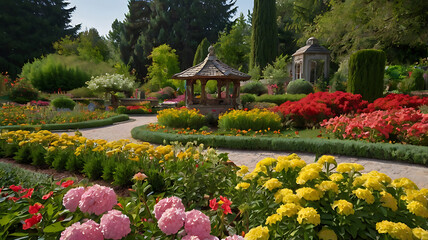 Obraz premium ornamental floral gardens with versetile flower