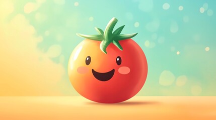 Tomato illustration for culinary projects, hand-drawn with rich details and vibrant colors, ideal for food-related designs and packaging, book illustration style