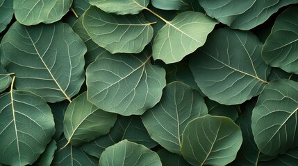 Obraz premium Fig leaves creating a vibrant pattern.