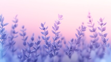 Obraz premium Soft Lavender Blooms Pastel Field Dreamlike Scene