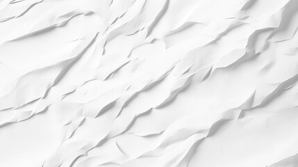 White Paper Texture with Abstract Folds. Modern Minimalist Background