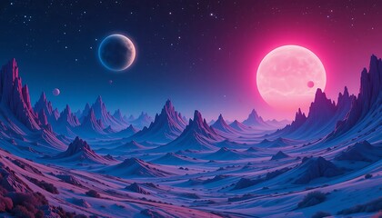 night sky with moon and stars