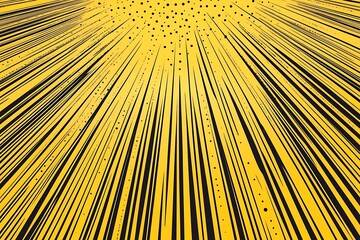Obraz premium Dynamic Yellow and Black Comic Book Style Background
