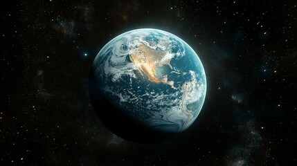 Fototapeta premium Exploring earth's beauty space digital art cosmic environment aerial view planetary concept