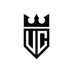 UC monogram logo design letter text name symbol monochrome logotype alphabet character simple logo