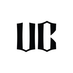 UC monogram logo design letter text name symbol monochrome logotype alphabet character simple logo