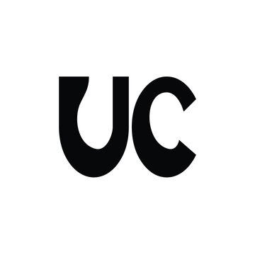 UC monogram logo design letter text name symbol monochrome logotype alphabet character simple logo