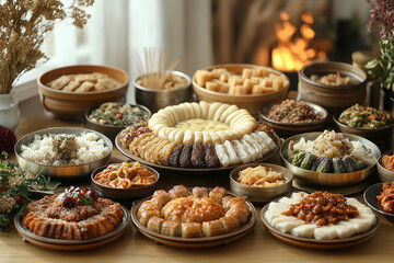 chuseok ancestral rite table