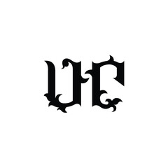 UC monogram logo design letter text name symbol monochrome logotype alphabet character simple logo