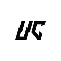 UC monogram logo design letter text name symbol monochrome logotype alphabet character simple logo