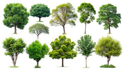 Fototapeta premium Stunning isolated trees, beautifully lit, perfect for stock photos or design projects.