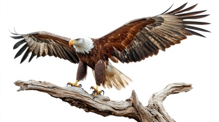 Obraz premium a very dashing eagle with a very beautiful white background