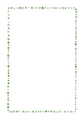 A simple green frame border surrounded by bubbles.