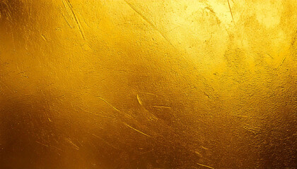 Glänzende goldene Textur mit Blattgold-Effekt, luxuriösem Schimmer und strukturierter Oberfläche. Ideal für elegante Hintergründe und edle Designs
