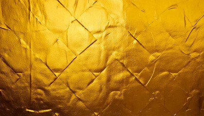 Glänzende goldene Textur mit Blattgold-Effekt, luxuriösem Schimmer und strukturierter Oberfläche. Ideal für elegante Hintergründe und edle Designs