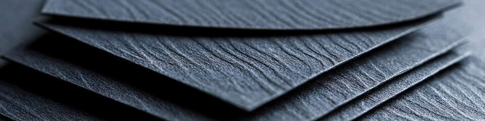 Stacked Dark Gray Rectangular Sheets with Linear Texture