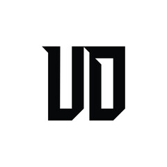 UD monogram logo design letter text name symbol monochrome logotype alphabet character simple logo