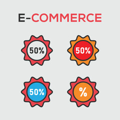 E Commerce discount  icon for online shopping.
