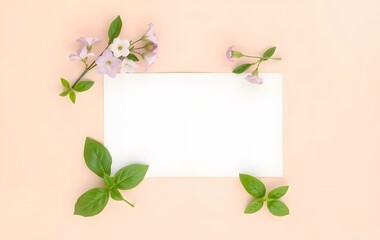 Naklejka premium The Lobelia & Pale Peach Basil backdrop is spring themed