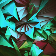 Elegant geometric 3d low poly structure background