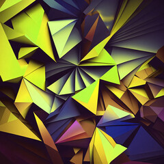 Elegant geometric 3d low poly structure background