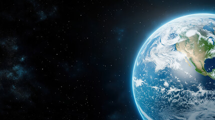 Fototapeta premium stunning satellite view of Earth showcasing its vibrant colors and textures