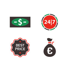 Shopping set icons, made in color style.
