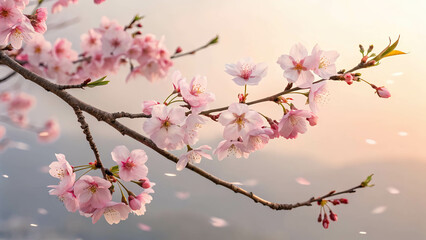 blooming cherry blossom branch , pink cherry blossom , pink cherry blossoms , cherry blossom in spring , 