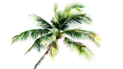 palm tree on white background