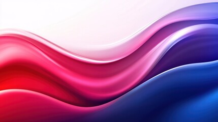 Fototapeta premium Abstract red, pink, and blue wave background.