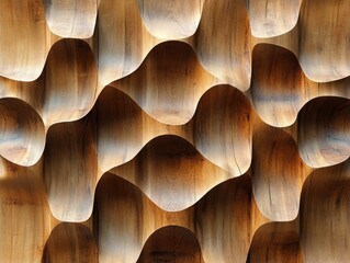 Elevate your interior design with this striking abstract wooden wall panel featuring a dynamic 3D carved texture Discover the beauty of artistic woodworking, bringing warmth and sophistication to any
