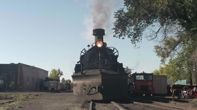 Narrow Gauge Steam Engine 487 Straight On