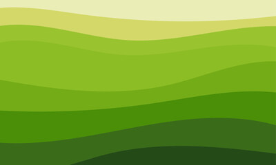 Green abstract gradient background with waves.