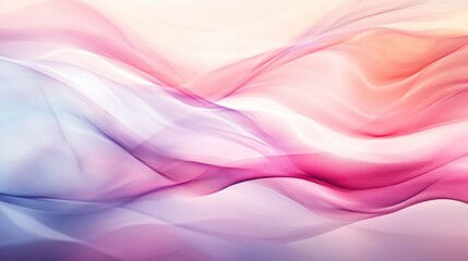 Abstract Pastel Wave Background with Flowing Fabric Texture